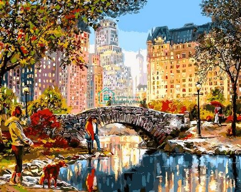 459 грн  Живопись по номерам VP1199 Картина-раскраска по номерам Осеннее утро в Нью-Йорке