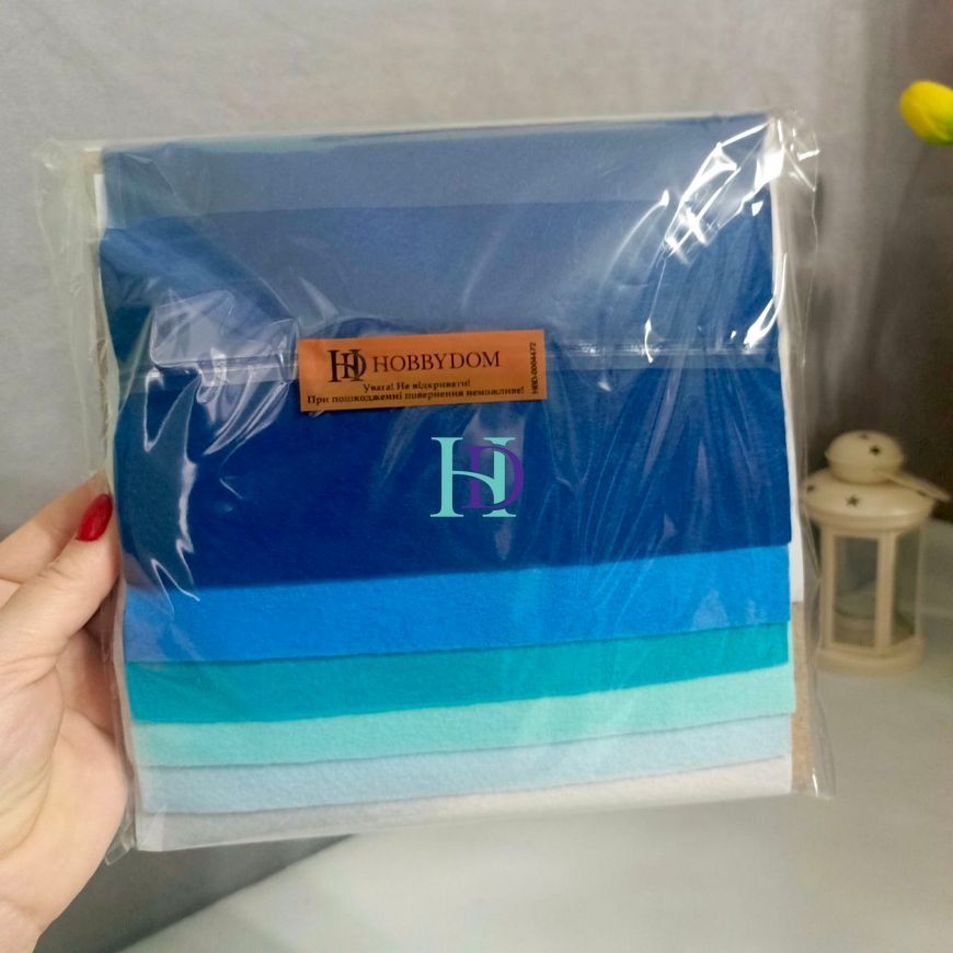 КНС-006 Набір для творчості. Мозаїка тканиною Море, 20х20 см, Квадратна