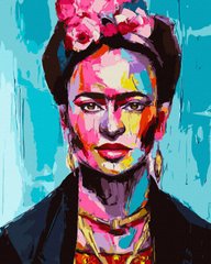 339 грн  Живопись по номерам ANG264 Раскраска по цифрам Портрет Фриды Кало 40 х 50 см