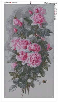 1 350 грн  Алмазная мозаика КДИ-1147 Набор алмазной вышивки мозаики Розовая симфония-2