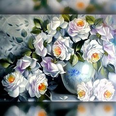 650 грн  Алмазная мозаика TWD10013 Набор алмазной вышивки Белые Розы