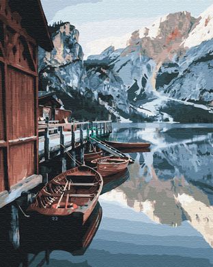 339 грн  Живопис за номерами BK-GX33021 Картина-розмальовка за номерами Причал на озері