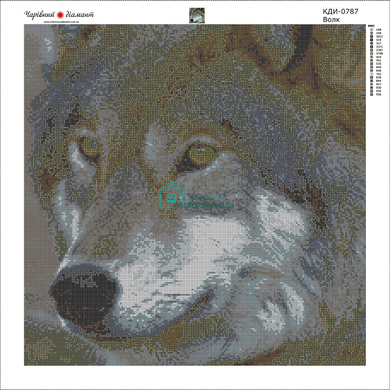1 200 грн  Алмазная мозаика КДИ-0787 Набор алма зной вышивки Волк