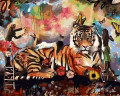 279 грн  Живопис за номерами BK-GX44818 Картина за номерами Величний тигр 40 х 50 см