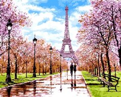 635 грн  Живопись по номерам VPS1198 Картина-раскраска по номерам Апрель в Париже