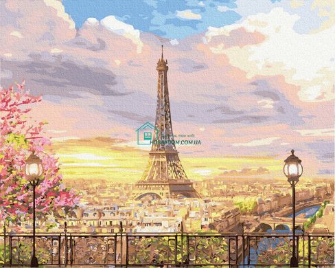 279 грн  Живопис за номерами BK-GX35205 Картина для малювання за номерами Прекрасне небо Парижу