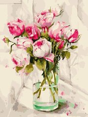 319 грн  Живопись по номерам AS0785 Набор для рисования по номерам Акварельные розы