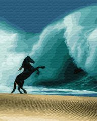 339 грн  Живопис за номерами BK-GX33023 Картина-розмальовка за номерами Кінь проти хвилі