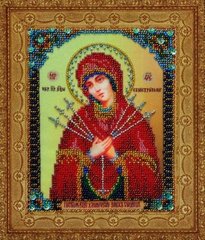 254 грн   P-159 Ікона Божої Матері Семистрельна Набір для вишивання бісером