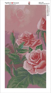 3 400 грн  Алмазная мозаика КДИ-1099 Набор алмазной вышивки триптих Розовый сад