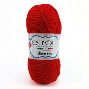 72 грн  Пряжа Пряжа ETROFIL BABY CAN, червоний 80038