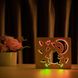 Светильник ночник ArtEco Light из дерева LED Лягушка и сверчки, с пультом и регулировкой цвета, двойной RGB