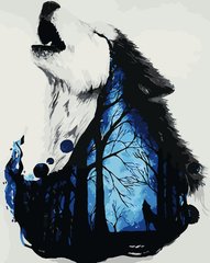 319 грн  Живопись по номерам AS0063 Раскраска по номерам Мистический волк