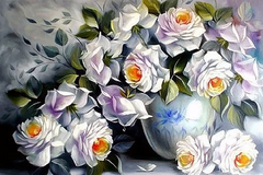 1 650 грн  Алмазная мозаика КДИ-1554 Набор алмазной вышивки Удивительная красота роз. Художник Douglas Frasquetti