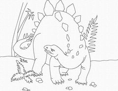 195 грн  Живопись по номерам 15521-AC Набор-раскраска по номерам Динозавр