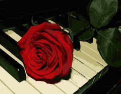 339 грн  Живопис за номерами BK-GX29840 Набір для малювання по номерам Троянда на роялі