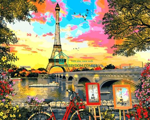 459 грн  Живопис за номерами VP1281 Картина-розмальовка за номерами Захід сонця в Парижі. Домінік Девісон