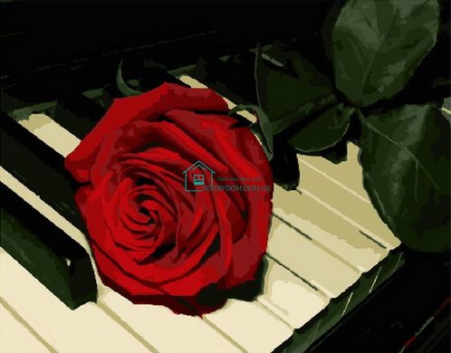 339 грн  Живопис за номерами BK-GX29840 Набір для малювання по номерам Троянда на роялі