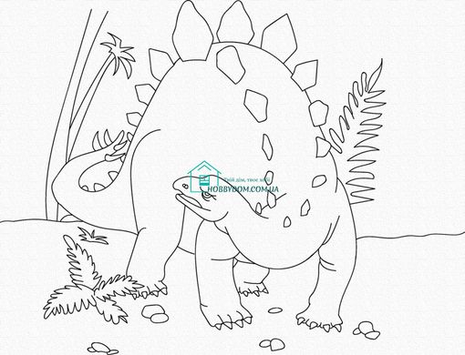 195 грн  Живопис за номерами 15521-AC Набір-розмальовка за номерами Динозавр