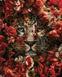 АЛМР-083 Набор алмазной мозаики на подрамнике Гепард в цветах, 40*50 см