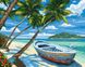 DMP-212 Набор алмазной живописи на подрамнике Пляж с пальмами