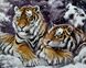 TN1020 Набор алмазной мозаики на подрамнике Пара тигров