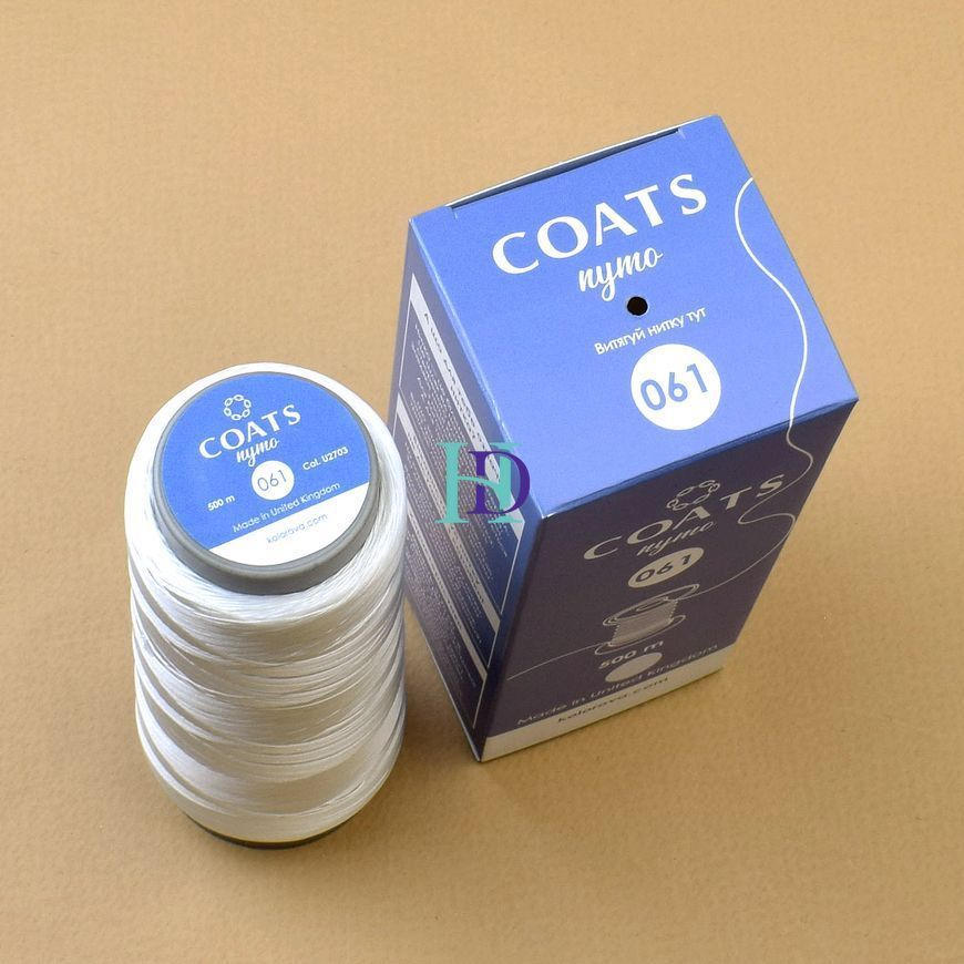 Nymo 061 U2703/500 m Нитка COATS Nymo 061 U2703 500 м Біла