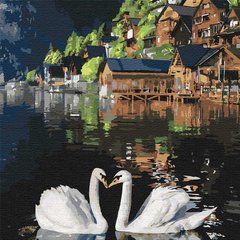 299 грн  Живопись по номерам KHO4199 Набор-картина для рисования по номерам Волшебные лебеди