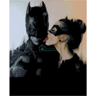 627 грн  Діамантова мозаїка Набір для творчості алмазна картина Бетмен і жінка-кішка, 40х50 см FA40850