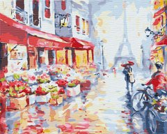 329 грн  Живопись по номерам BS7959 Набор для рисования картины по номерам Цветочная улица в Париже