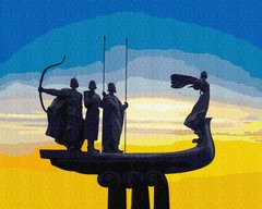 299 грн  Живопись по номерам KHO4863 Раскраска по номерам на холсте Основатели Киева