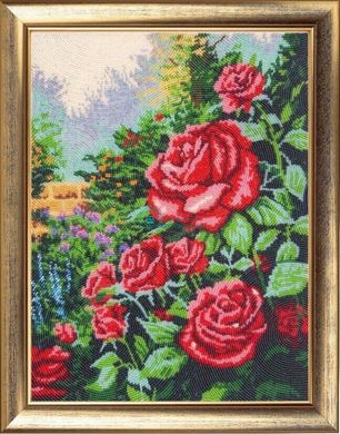 615 грн   154 Розовый сад Набор для вышивки бисером