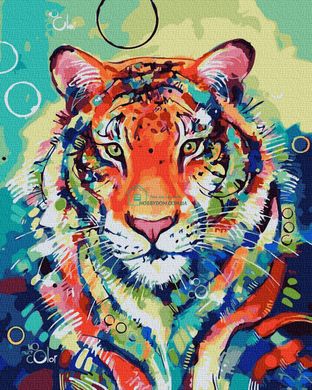 279 грн  Живопис за номерами BK-GX33906 Картина для малювання за номерами Райдужний тигр