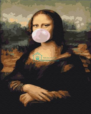 329 грн  Живопис за номерами BS34821 Набір для малювання картини за номерами Мона Ліза з жуйкою