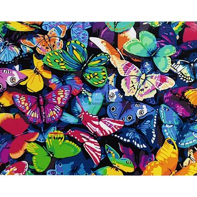 315 грн  Живопись по номерам Набір для розпису по номерах Різнобарвні метелики,40х50 см, GS008