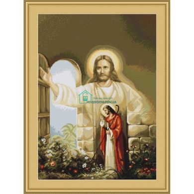 522 грн   B411 Иисус стучащийся в дверь Набор для вышивания нитками