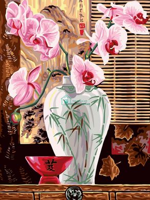 339 грн  Живопись по номерам VK011 Раскраска по номерам Восточные орхидеи