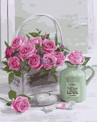 279 грн  Живопис за номерами BK-GX39516 Набір для малювання за номерами Натюрморт з троянд