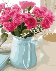 319 грн  Живопис за номерами AS0521 Картина-набір по номерам Рожеві троянди