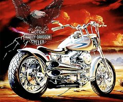 1 100 грн  Алмазная мозаика КДИ-1225 Набор алмазной вышивки-мозаики Harley-Davidson