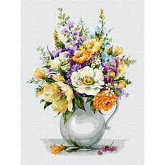 299 грн  Живопис за номерами KHO3124 Картина для малювання за номерами Чарівний букет квітів