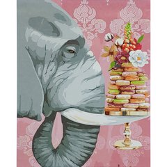 395 грн  Живопис за номерами Набір для розпису по номерах Слон з солоденьким,40х50 см, SY6910