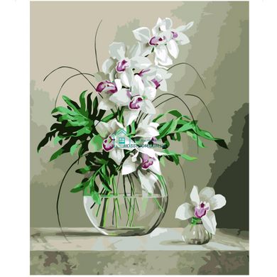 395 грн  Живопись по номерам VA-0293 Набор для рисования по номерам Изысканные орхидеи