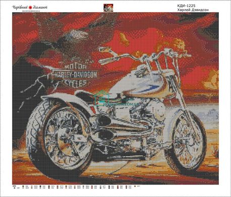 1 350 грн  Діамантова мозаїка КДИ-1225 Набір діамантової вишивки-мозаїки Harley-Davidson