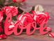 12118-AC Набор-раскраска по номерам Розы любви, Без коробки