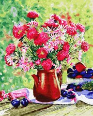 279 грн  Живопис за номерами BK-GX34321 Картина для малювання за номерами Квіти і сливи