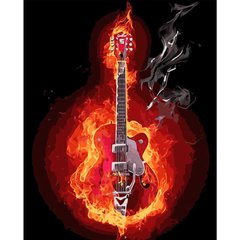 395 грн  Живопись по номерам VA-2885 Набор для рисования по номерам Гитара в огне