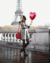 339 грн  Живопись по номерам BK-GX36138 Картина-раскраска по номерам Влюбленная в Париже