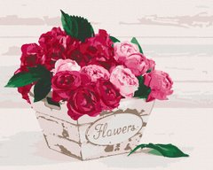 295 грн  Живопис за номерами 12137-AC Набір-розмальовка за номерами Коробка квітів