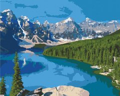 295 грн  Живопис за номерами 10535-AC Набір-розмальовка за номерами Озеро Майрен , Канада